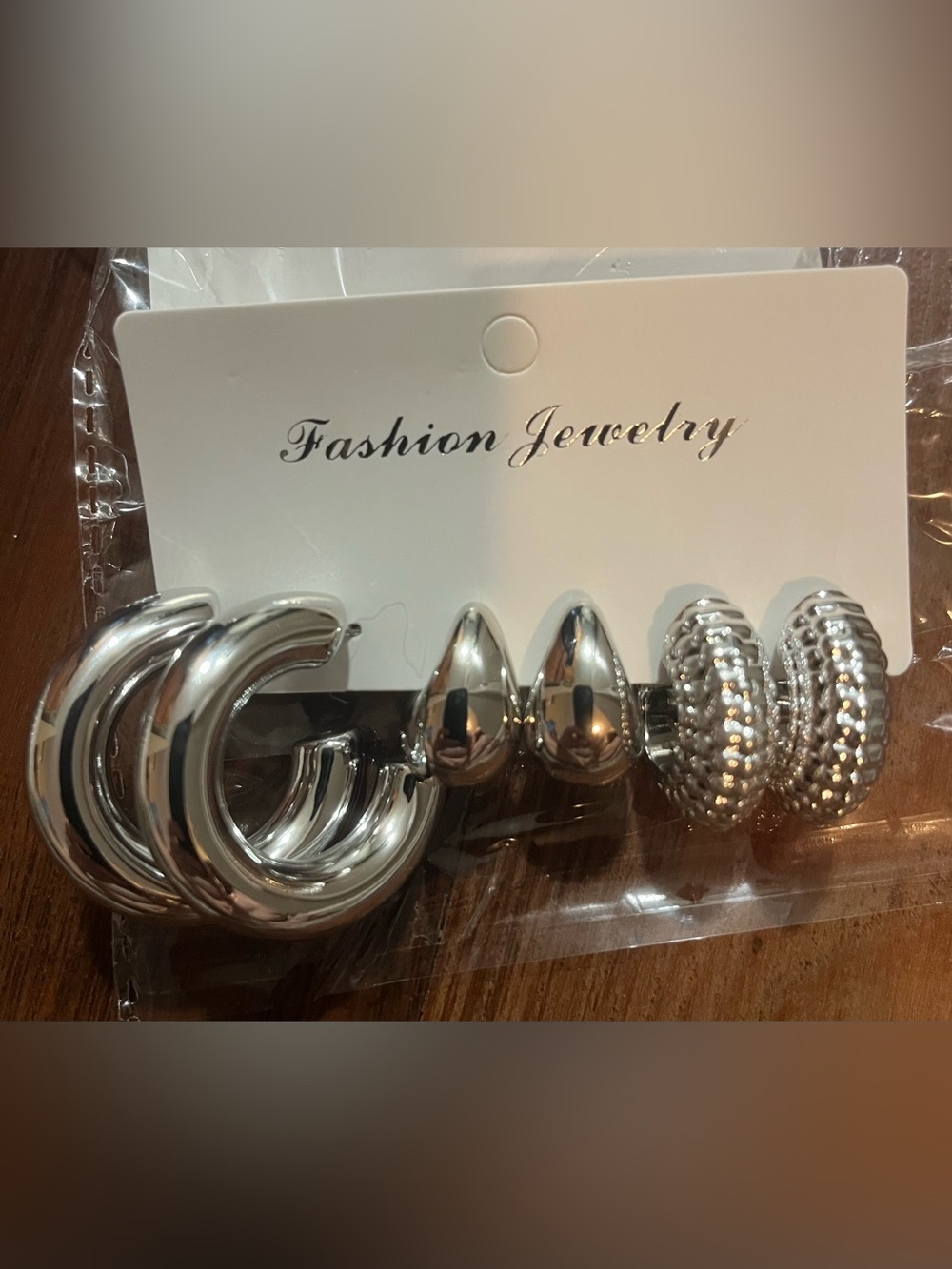 Fashion Jewelry Silver-Tone Mixed Chunky Hoop Earring Set